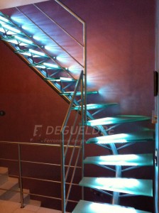 Escalier métallique inox design