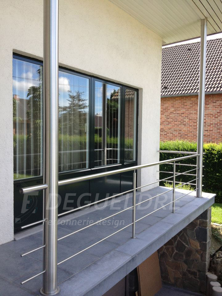 Garde-corps inox balcon - Atelier Degueldre